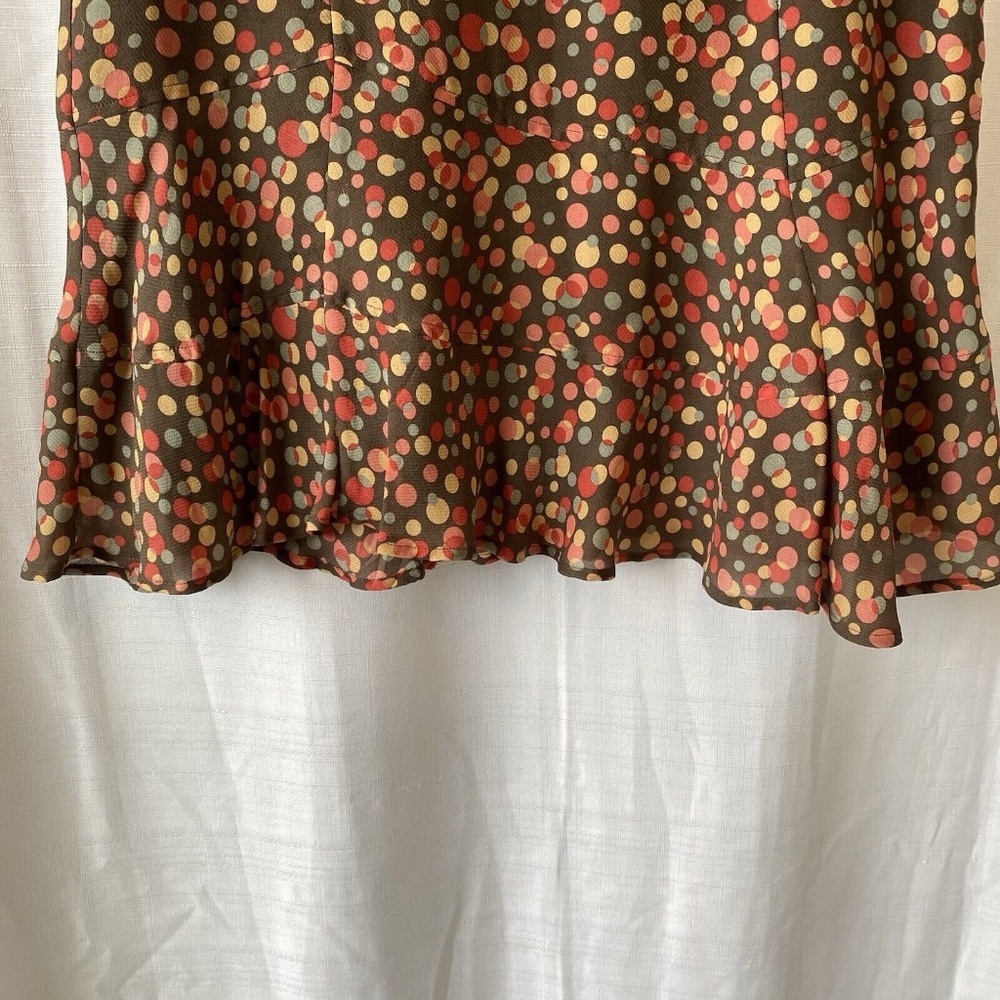 valerie stevens petites 100% silk skirt Size 8P Polka Dots Y2K - Picture 3 of 13